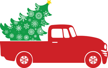 christmas car with christmas tree © Jean Bourbon