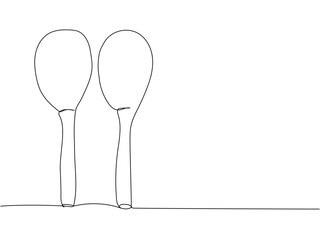 Maracas one line art. Continuous line drawing of musical, traditional, rhythm, pair, wood, melody, drum, latino, shake, maraca, mexican, music, latin, percussion, salsa.