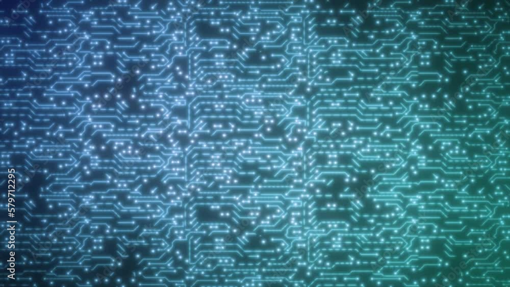 Poster abstract background of green computer circuit boards digital hi-tech futuristic of lines and dots. v