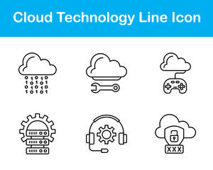 Cloud Technology Vector Icon Set