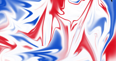 abstract liquid red blue white background