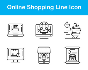 Online Shopping Vector Icon Set