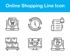 Online Shopping Vector Icon Set