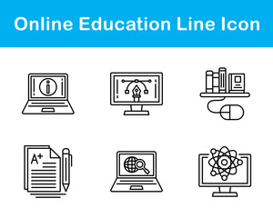 Online Education Vector Icon Set