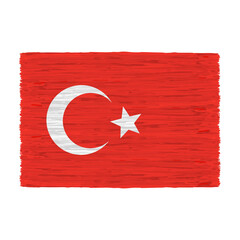Turkey flag illustration