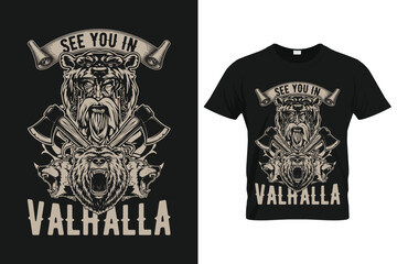 Customizable Viking Warriors T-Shirt Design | Print-Ready File For Viking Fans