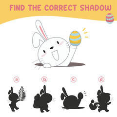 Find the correct shadow. Matching shadow game for children