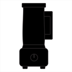 Vector, Image of blender machine shilluoette icon, Black and white color , with transparent background