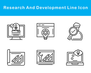 Research And Development Vector Icon Set