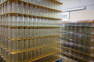 Glass drink conveyor belt of packing