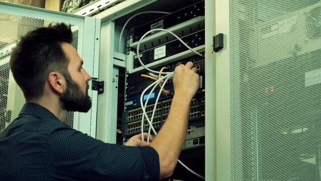The IT security network administrator provides tech support