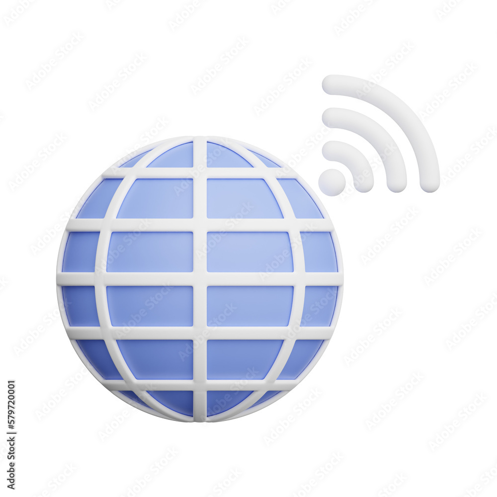 Aufkleber internet 3d realistic object design vector icon illustration