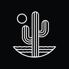 Fototapeta premium Vector illustration cactus, Desert theme vector artwork for t-shirts prints, posters and other uses.
