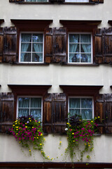 facade of an house, appenzell, switzerland