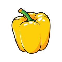 food, vegetables. yellow pepper illustration
