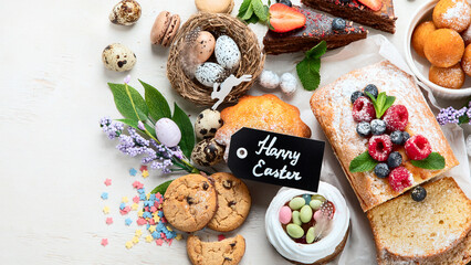 Easter desserts  table.