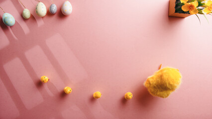 Pink copy space Easter background