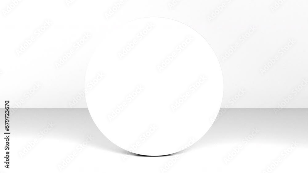 Poster white sphere composition. computer generated 3d render