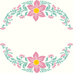 
floral vector frame. decorative frame design, greeting card or background