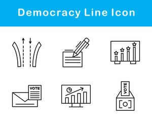 Democracy Vector Icon Set