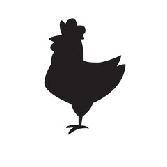 silhouette of a hen