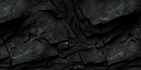 Texture de pierre, roche noire, agglomérée, concassée - obrazy, fototapety, plakaty