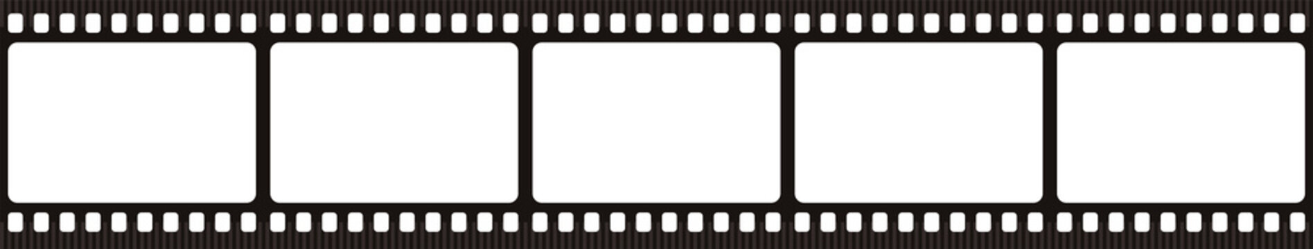 Film strip. Retro film strip frame. Cinema filmstrip template.