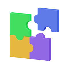 Puzzle 3d realistic object design vector icon illustration