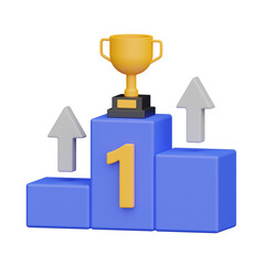 Rank 3d realistic object design vector icon illustration