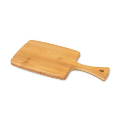 Wooden cutting board isolated over white background