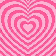 Pink heart shape tunnel