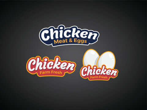 Fried chicken restaurant logo template.