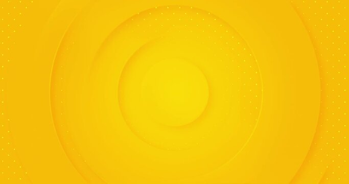 4k light sunny yellow gradient seamless looped animated background with rhombus. 3d circle rings minimal motion modern animation. Halftone style. Dotted abstract empty frame. Texture of dots pattern