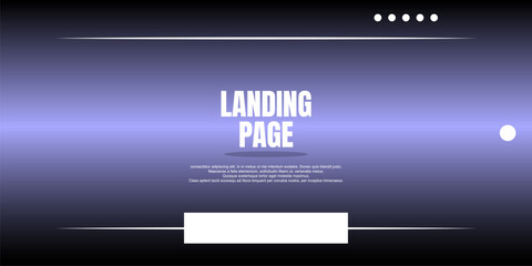 A landing page design, black and purple gradation colors, sweet and eye-catching appearance, and modern and futuristic design.