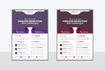 Business Flyer Corporate Flyer Template Organic & Geometric shape Flyer Circle Gradient Colorful concepts Poster flyer in A4 flyer template for Corporate Business agency Poster