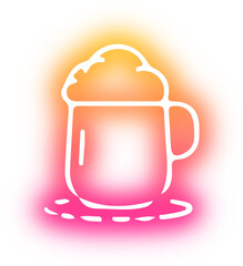 Set of ice cream neon