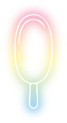 Set of ice cream neon