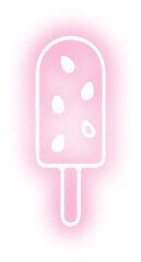 Set of ice cream neon