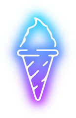 Set of ice cream neon