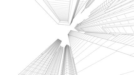 abstract architecture 3d design