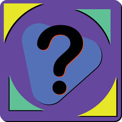Question box mark icon vector