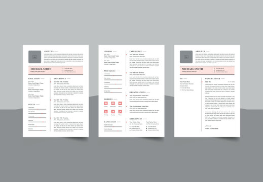 Contemporary Resume And Cover Letter Layout