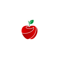 red apple vector illustration for an icon,symbol or logo. red apple logo