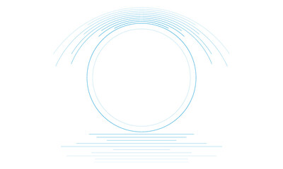 Blue white minimal lines abstract futuristic tech background. Vector digital art design