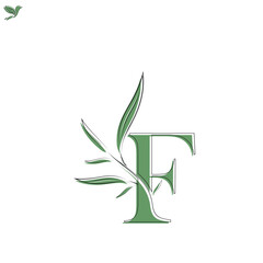 Letter F Floral Icon