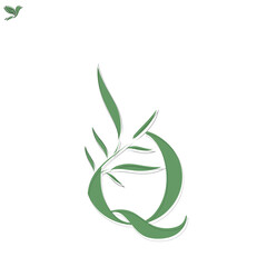 Letter Q Floral Icon