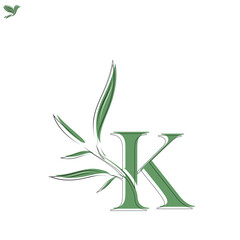 Letter K Floral Icon