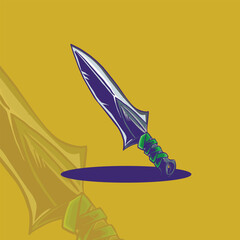 knife illustration for logo and tshirt design