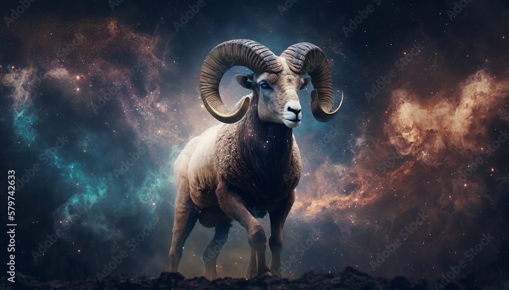 Wall mural horoscope aries sign symbol ram