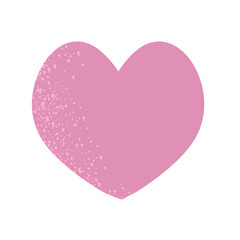 Cute heart shape. Pink love icon.decorative heart illustration
